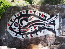 The fish painted at Bedri Rahmi Bay