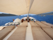 Sun deck on a cabin cruise